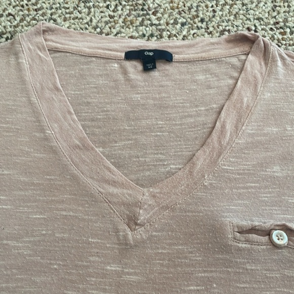 GAP Pale Pink Oversized Top with 3/4 Sleeves - Picture 5 of 7